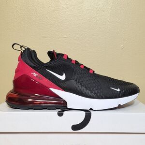 Nike Air Max 270 Black White University Red AH8050-022 Men's Size 11
